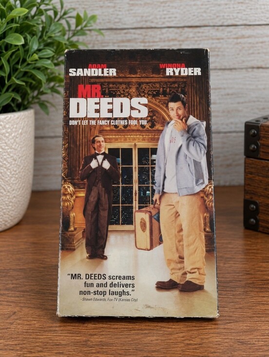 Columbia Pictures Other - Mr. Deeds VHS Movie Cover - Adam Sandler - Blue, Tan, Black